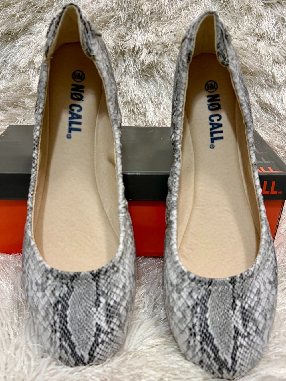 No Call Snake Print Flats - Size 9.5 (Brand New)